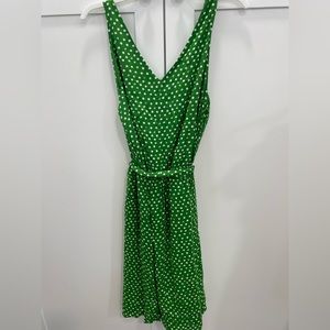 Kelly green polka dot dress for summer NWT